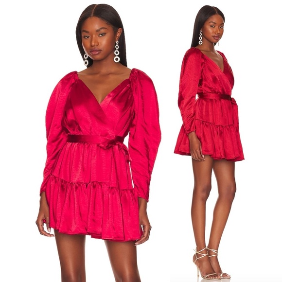 Lovers and Friends Corinne Mini Dress in Cherry Red - Picture 1 of 7